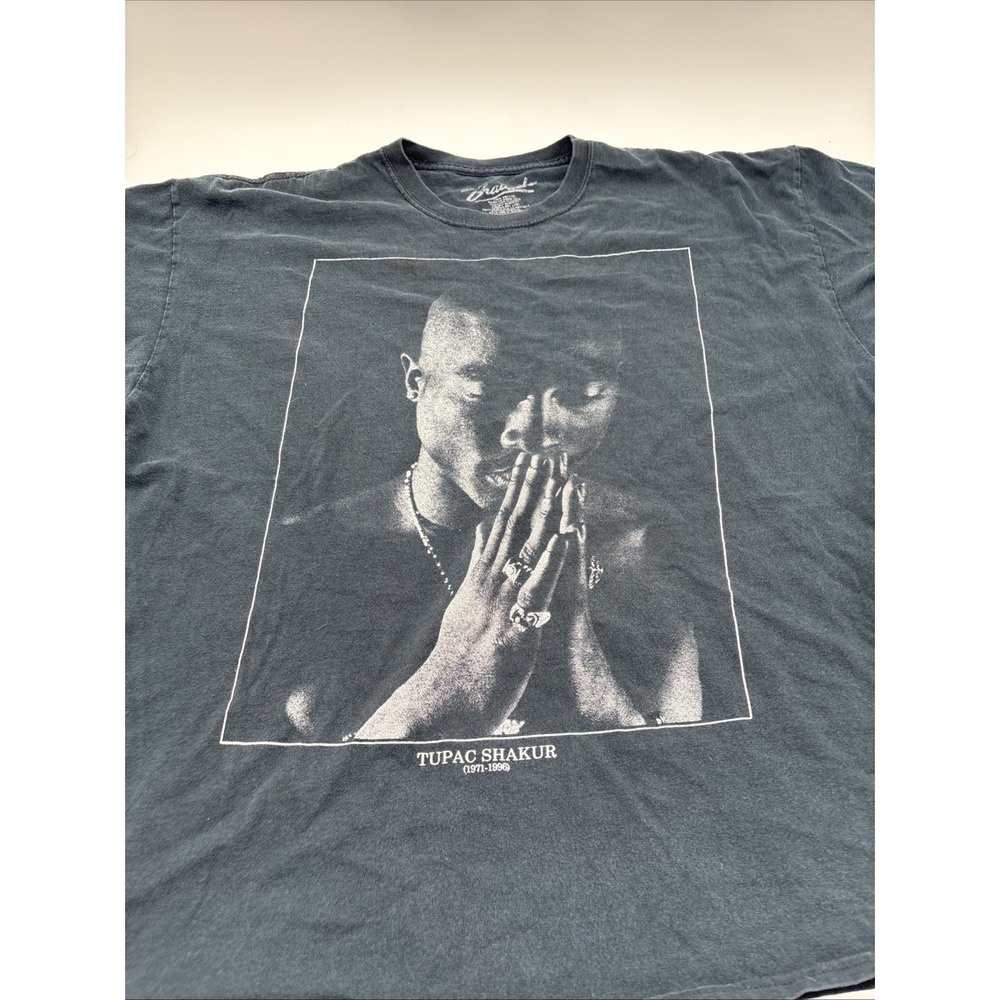 Tupac Shakur Graphic Print Memorial‎ 1971-1996 T-shirt Mens Size XXL Bravado